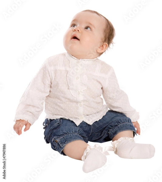 Obraz Cute baby looking up