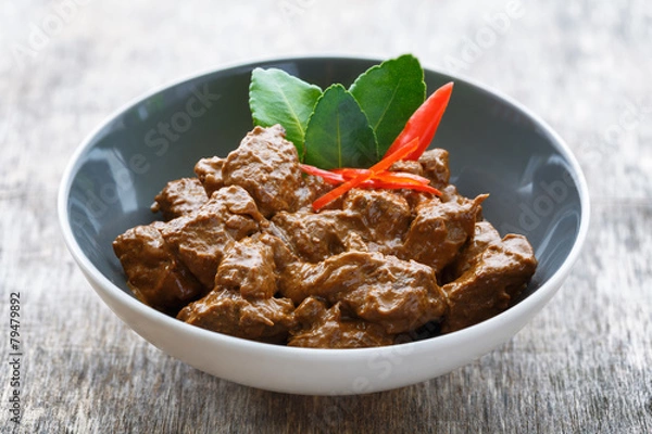 Fototapeta Beef Rendang, Indonezja