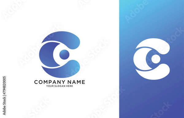 Fototapeta C letter initials best for digital business Exploring the Power of Typography and Design in full vector work 