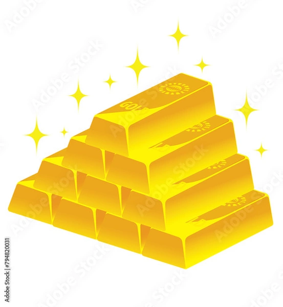 Obraz gold bars：金の延べ棒