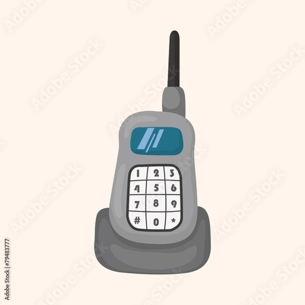 Obraz telephone theme elements
