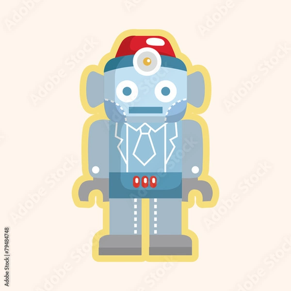 Fototapeta robot theme elements