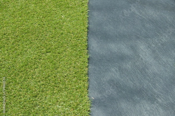 Obraz 人工芝と防草シート