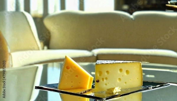 Obraz cheese on a plate