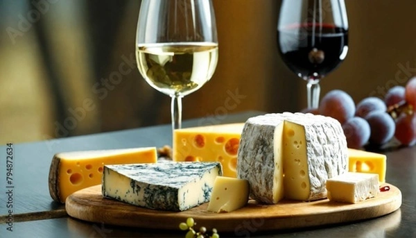 Obraz cheese and wine