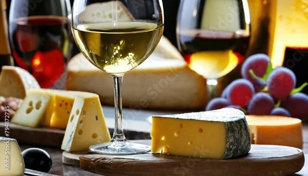 Obraz cheese and wine