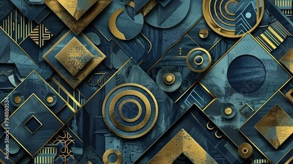 Obraz Futuristic abstract background with geometric
