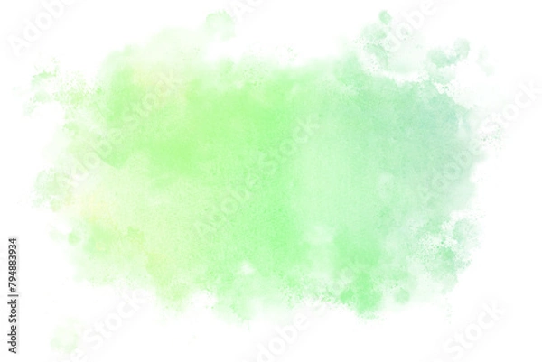 Obraz 水彩絵の具が滲んだ抽象的なテクスチャー　緑