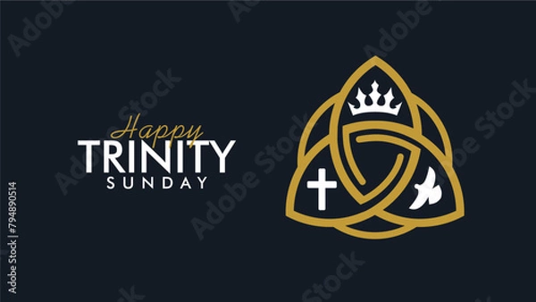 Fototapeta vector trinity sunday background template