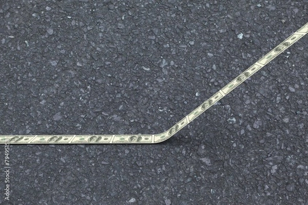 Fototapeta Composite image of dollar road