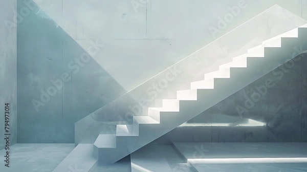 Obraz Minimalist Aesthetic: Modern Staircase Design