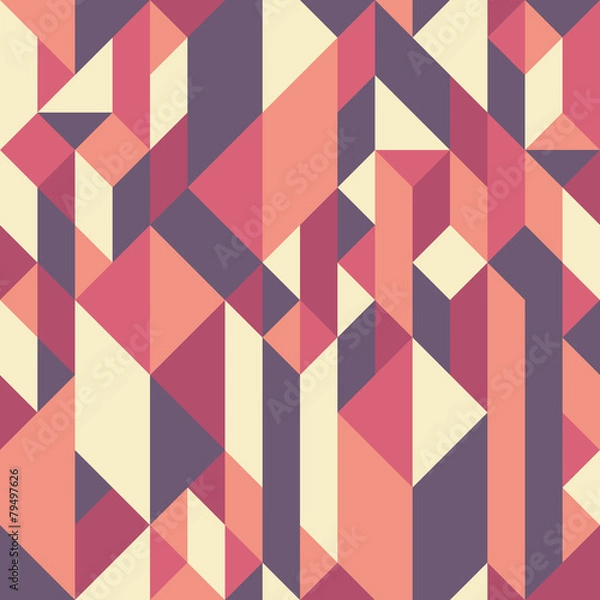 Obraz Abstract seamless pattern with rhombuses and cubes.