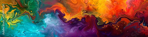 Fototapeta A mesmerizing symphony of color unfolds, painting a picture of boundless creativity and artistic expression.