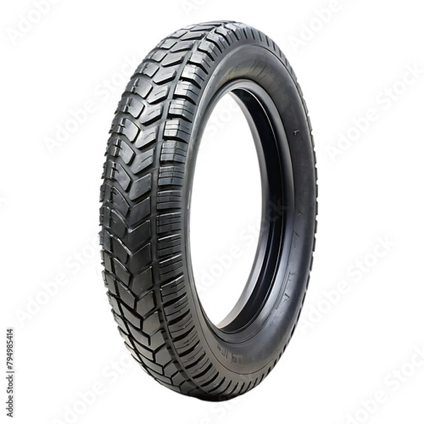 Fototapeta tires stacked up isolated on transparent background