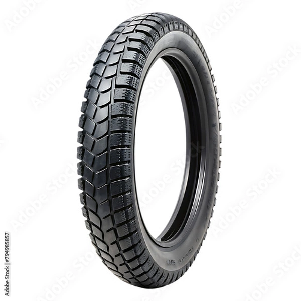 Fototapeta tires stacked up isolated on transparent background