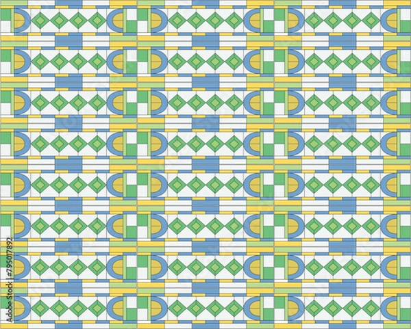 Obraz seamless geometric pattern background wallpaper