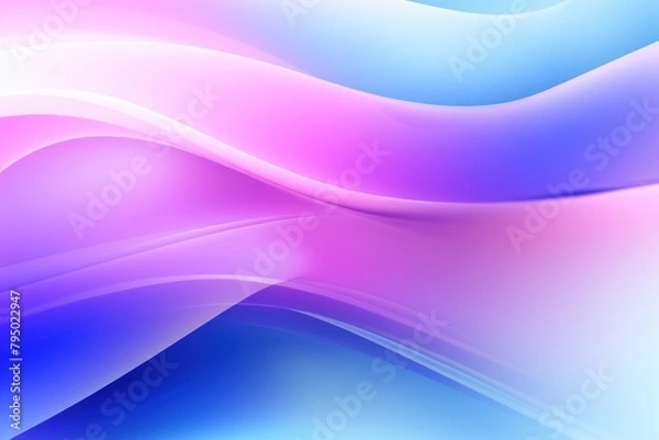 Fototapeta Background with smooth lines in blue and light purple gradient colors. Glowing wavy lines