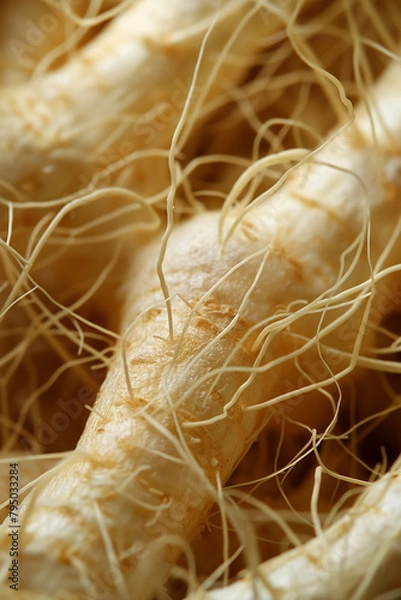 Fototapeta Inulin A macro photograph of chicory roots