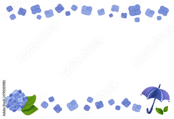 Obraz 青の紫陽花　フレーム