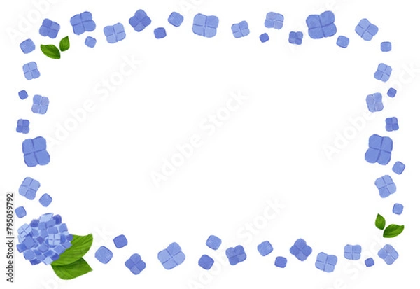 Obraz 青の紫陽花　フレーム