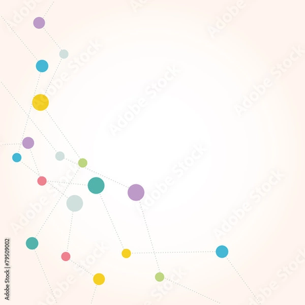 Fototapeta Network color technology communication background