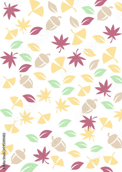 Fototapeta テンプレート素材、ラッピングシート_紅葉