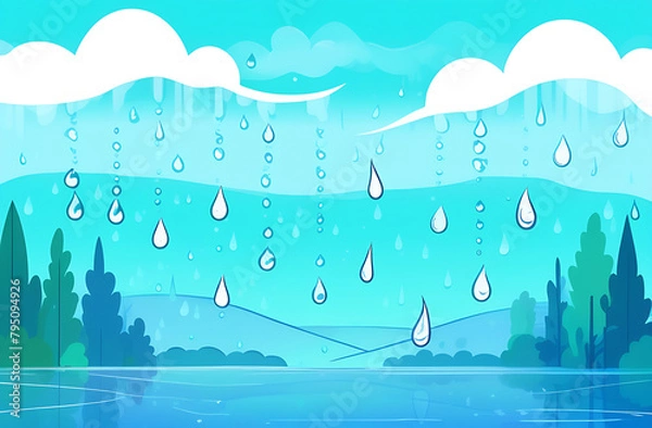 Fototapeta winter landscape with trees