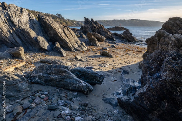 Fototapeta Hannafore Beach West Looe