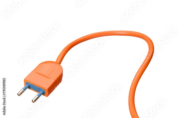 Obraz Cable plugin isolated on transparent layered background.