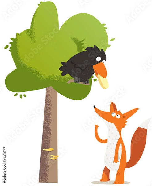 Obraz maître corbeau sur un arbre perché