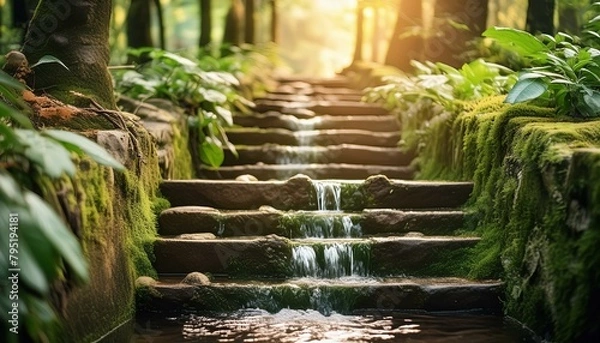 Obraz waterfall in the garden