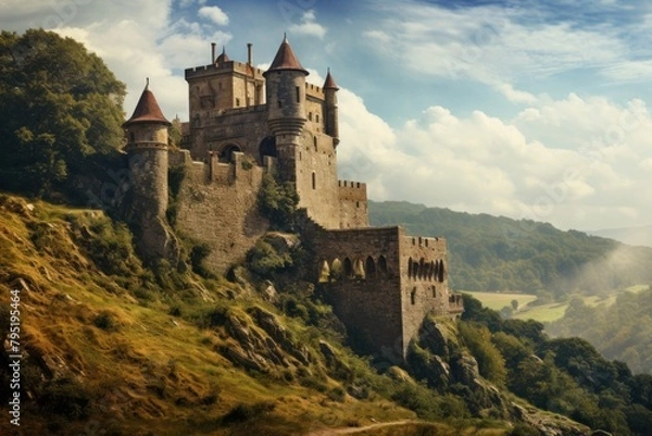 Obraz Stone castle architecture building fortification