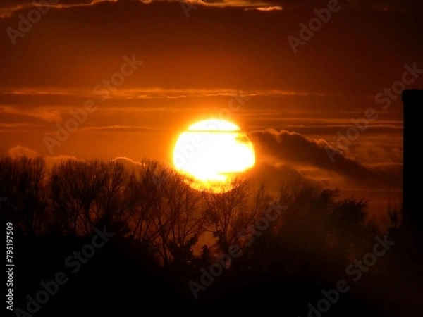 Obraz sunset in the mountains