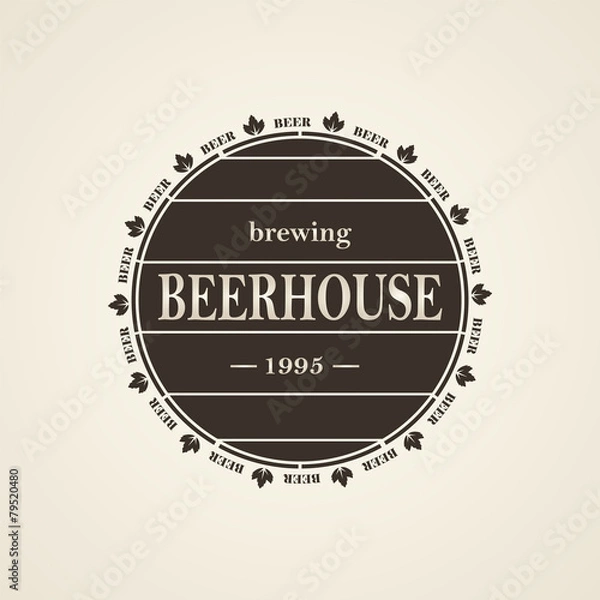 Fototapeta Vintage beer emblem