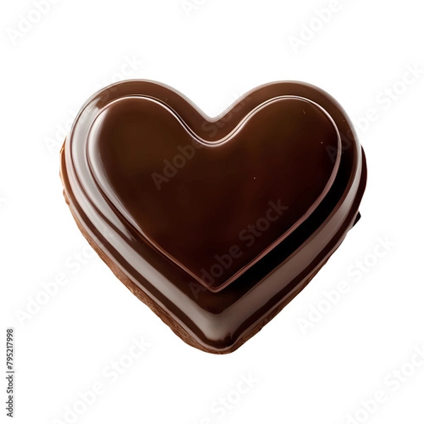 Obraz heart shaped chocolate transparent background, png