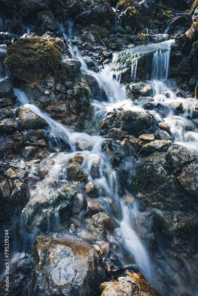 Obraz Kleine Wasserfall-Kaskade