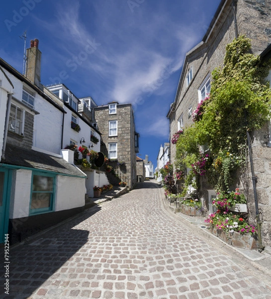 Obraz A Typical Cornish Street in St Ives