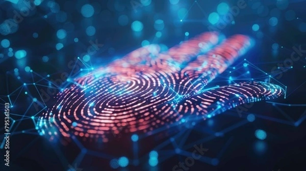 Obraz Biometric payment system authorizing transactions with fingerprints