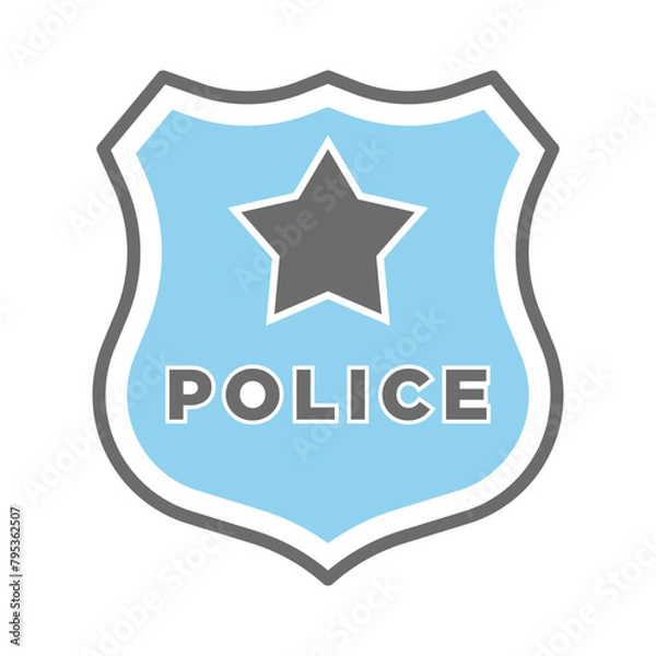 Obraz Police badge icon vector design template