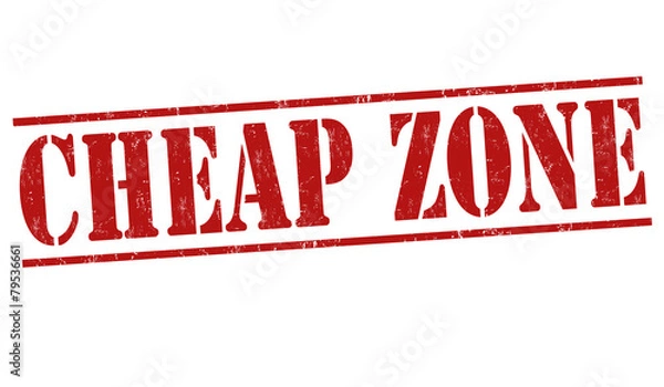 Fototapeta Cheap zone stamp