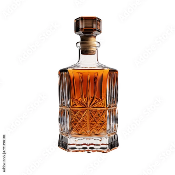 Fototapeta a glass bottle with amber liquid with Jack Daniel's in the background