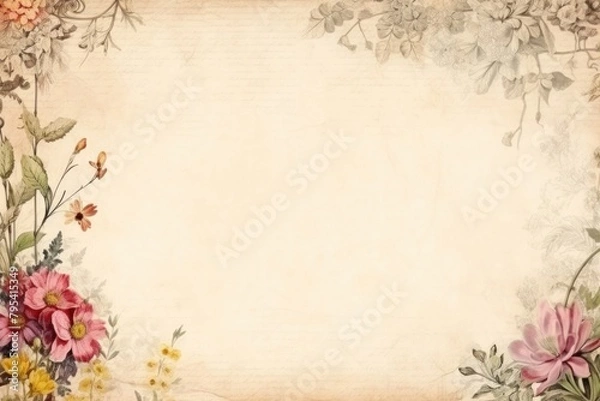 Obraz Universe space border backgrounds pattern flower.