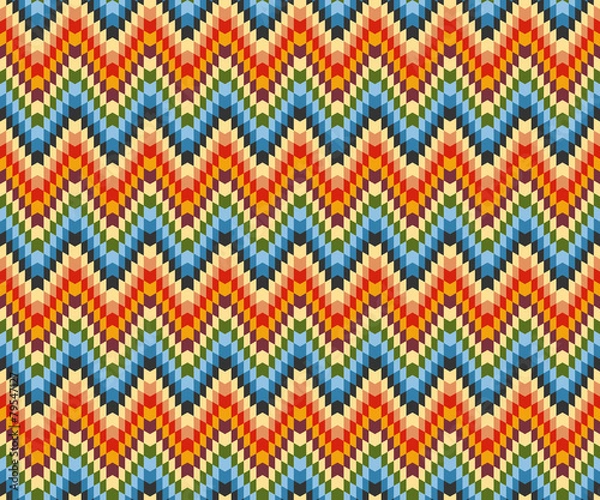 Fototapeta Ethnic colorful seamless pattern