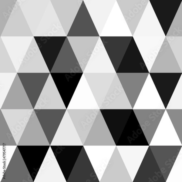 Obraz black and white abstract geometry pattern