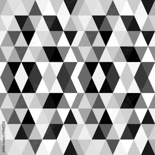 Obraz black and white abstract geometry pattern