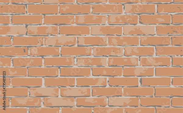 Obraz vector decorative texture of red ceramic brick wall