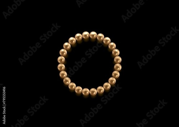 Obraz Golden balls circle frames on a dark background