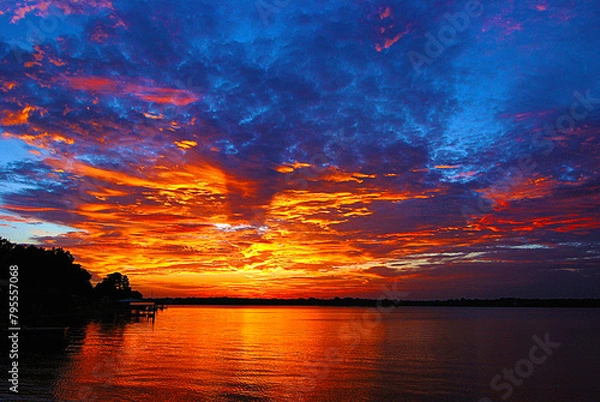 Obraz sunset over Lake