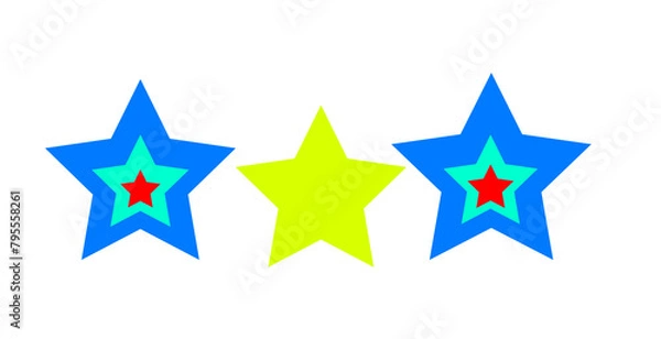 Obraz origami stars isolated on white background 