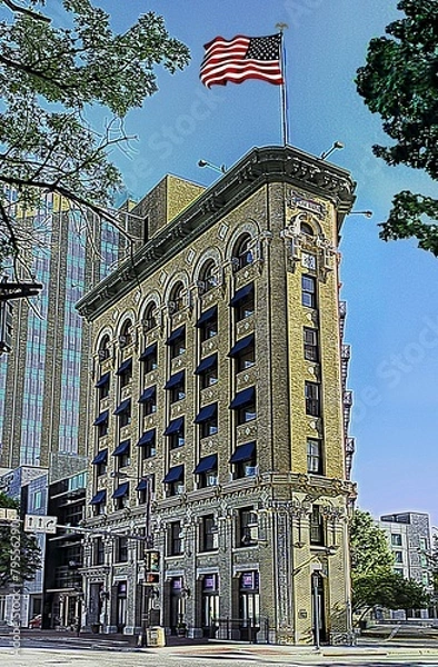 Obraz flag on building